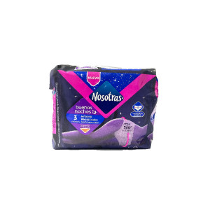 TOALLAS NOSOTRAS BUENA NOCHE MAXIMA PROTECCION BOLSA X 3 UNDS